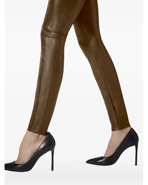 Wolford アニマルフリーレザー レギンス Gray