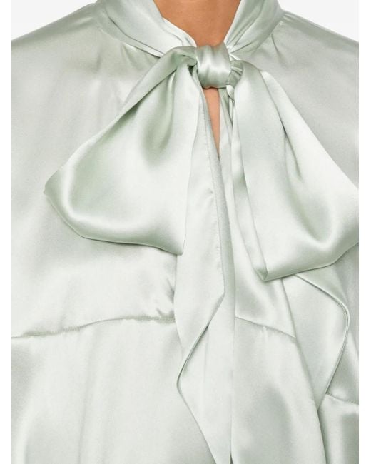 Viktor & Rolf バルーンスリーブ シルクブラウス White