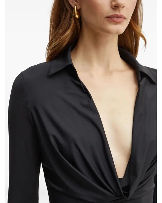 Robe À Col Bénitier Bardot en coloris Black