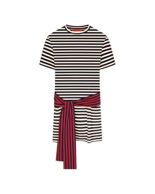 Simon Miller White Lottie Striped T-Shirt Dress