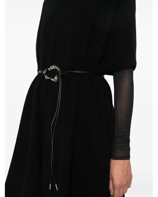 Philo-Sofie Cashmere Black Belted High-Neck Cape