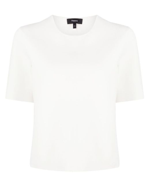 Theory White Os Cn Tshirt.compact Clothing