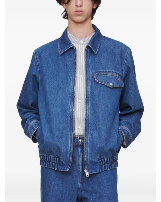 A.P.C. Blue Denim Jacket for men