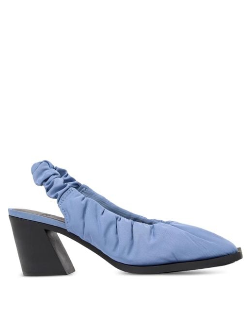 Camper Blue 73Mm Karole Slingback Gathered Pumps