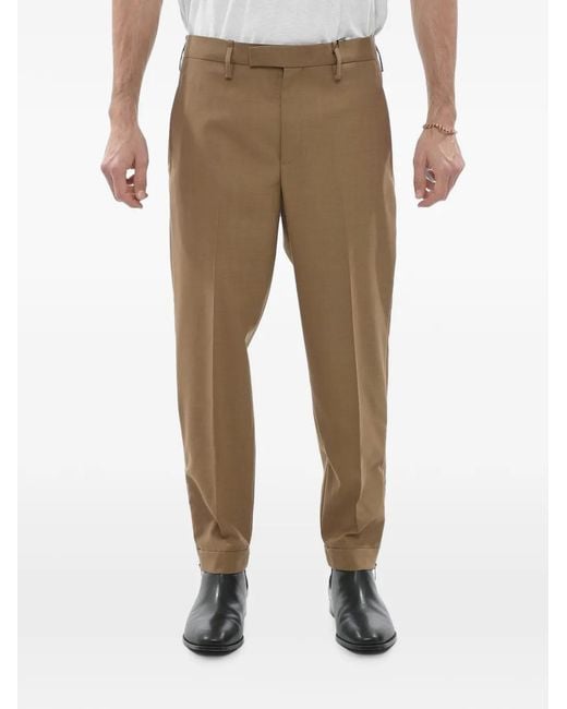 Neil Barrett Natural Jamie Pressed-Crease Trousers for men