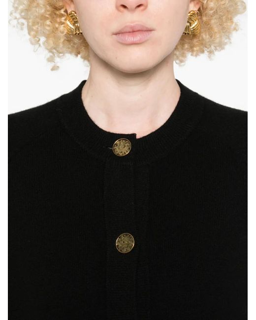 Totême  Black Cashmere And Wool Cardigan