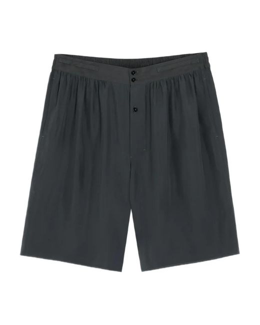 Lemaire Gray Elasticated-Waistband Shorts