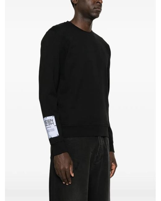 McQ Alexander McQueen Black Graphic-Print Sweatshirt for men