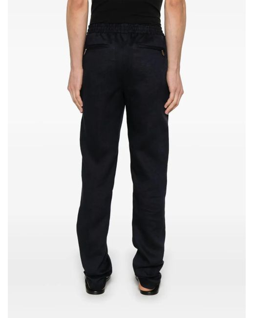 PT Torino Blue Pleated Trousers for men