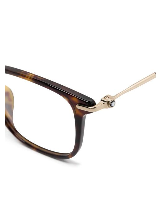 Montblanc Brown Tortoiseshell-Effect Glasses
