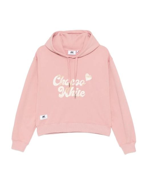 Felpa Con Cappuccio E Logo di Chocoolate in Pink