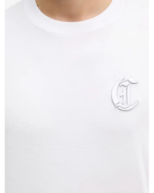 Just Cavalli White Cotton T-Shirt for men