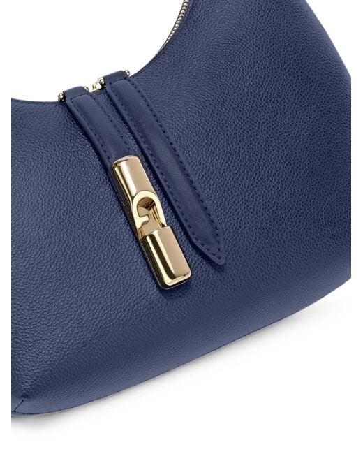 Furla Blue Goccia Shoulder Bag S