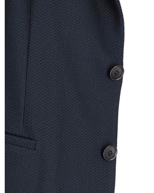 Giorgio Armani Blue Single-Breasted Blazer for men