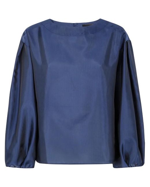 Emporio Armani Blue Long Sleeve Blouse