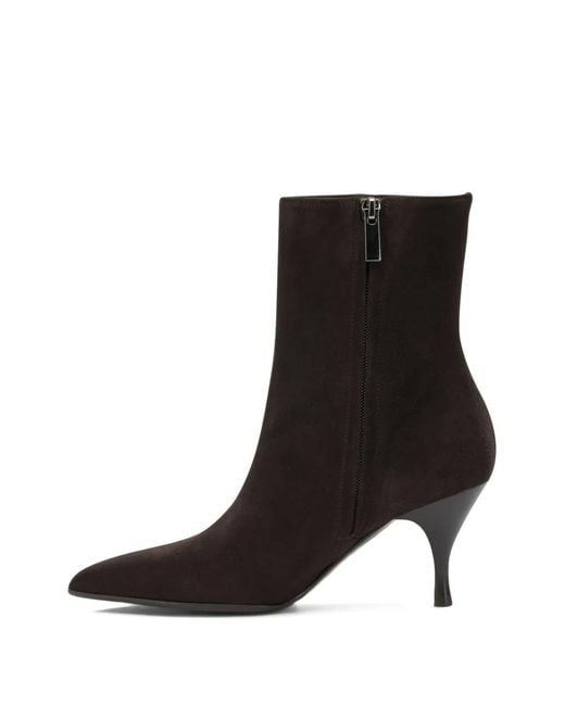 Sergio Levantesi Black Jodi Pointed-Toe Suede Ankle Boots