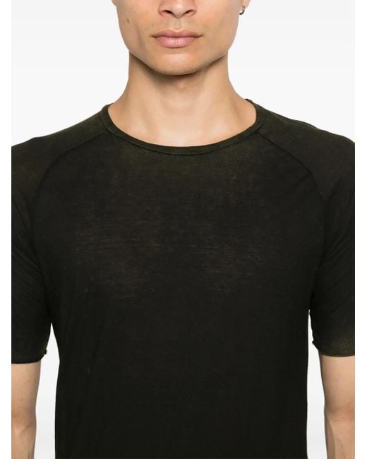 Masnada Black Bleach-Effect T-Shirt for men