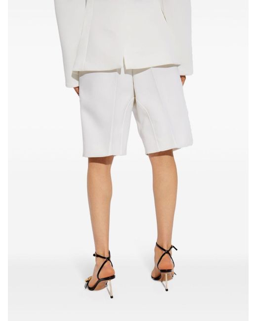 Jacquemus White High-rise Pleated Tailored Shorts
