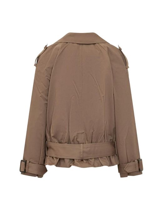 Ba&sh Brown Double-Breasted Belted Jacket