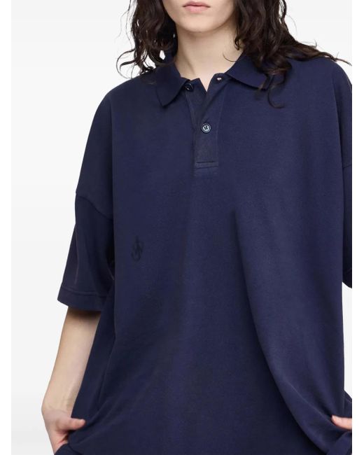 J.W. Anderson Blue Anchor-Print Polo Shirt