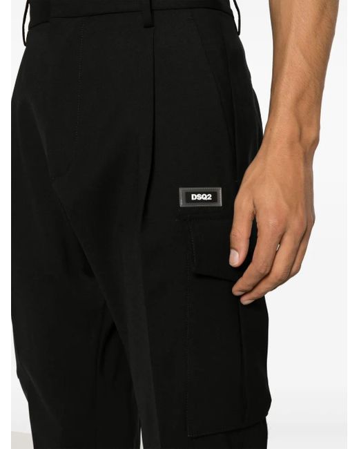 DSquared² Black Wool Trousers for men
