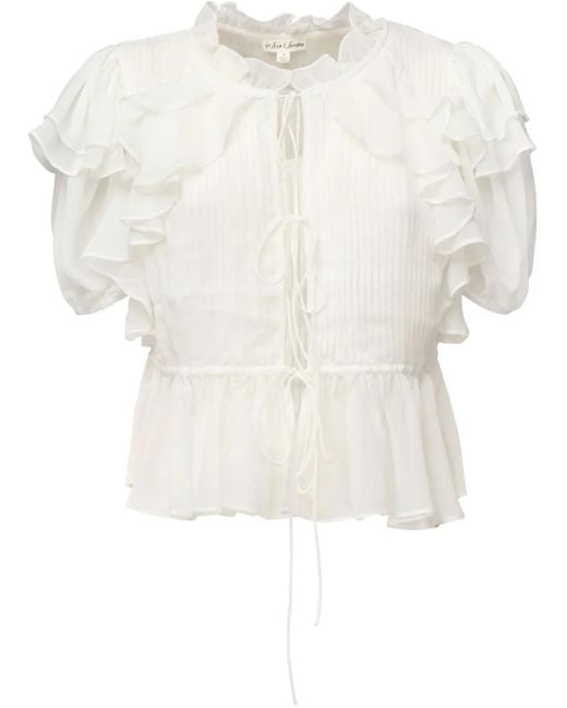 Blusa Contessa For Love & Lemons de color White