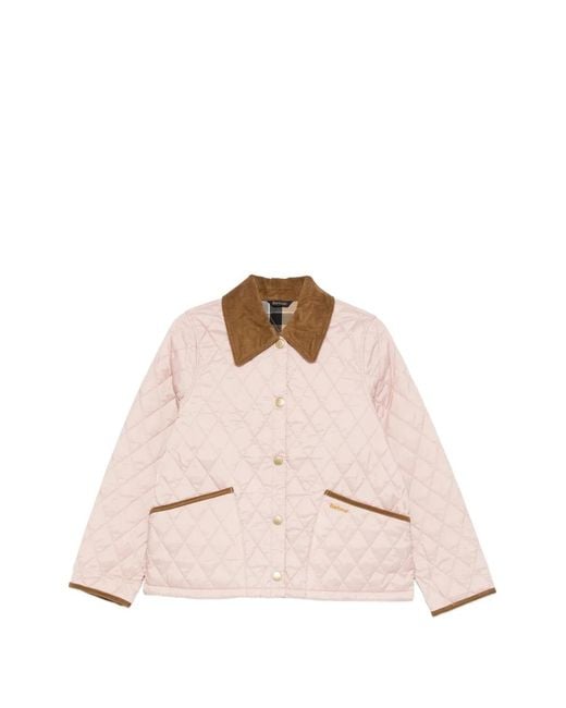 Barbour Pink Liddesdale Quilted Pocket Jacket