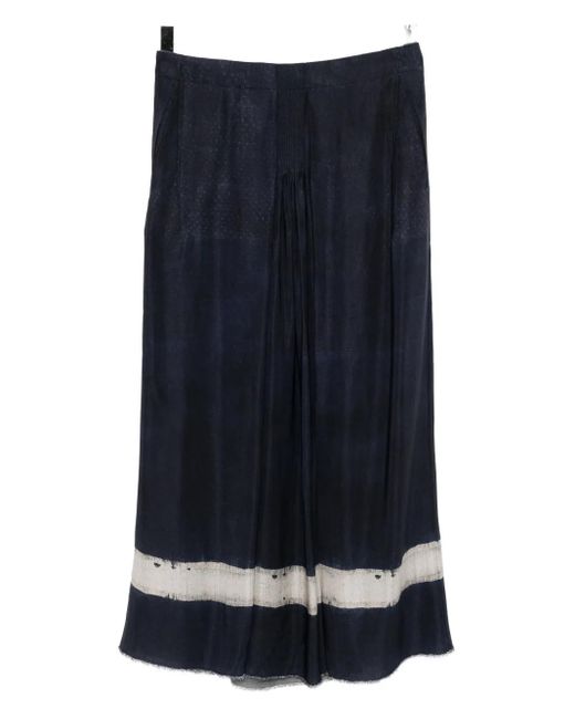 Ziggy Chen Blue Printed Skirt