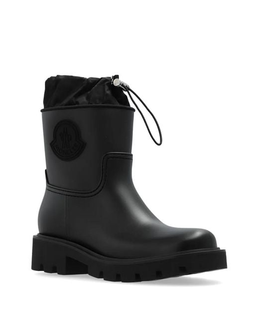 Moncler Black Logo-Patch Boots