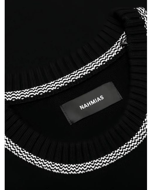 NAHMIAS Black Knitted Number Vest for men