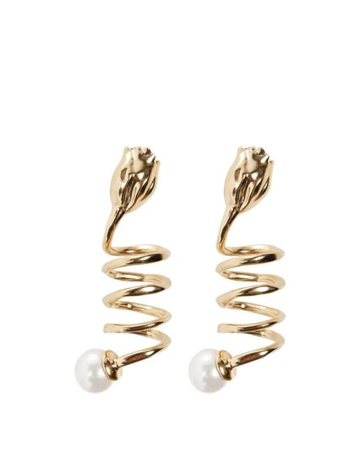 Pendientes Tulip Chloé de color Metallic