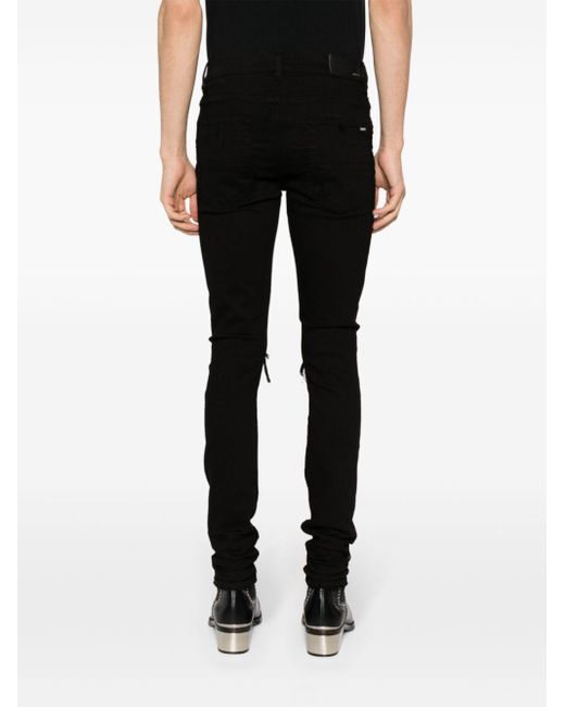 Amiri Black Crystal Mx1 Mid-rise Skinny Jeans for men