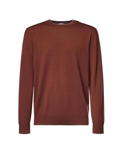 Pull Bords Contrastants Eleventy pour homme en coloris Brown