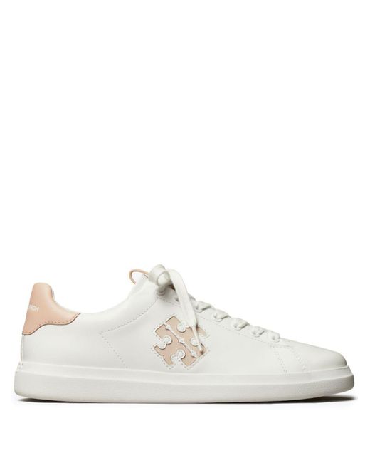 Sneakers Double T Howell Court di Tory Burch in White