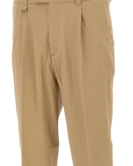 Paolo Pecora Natural Pantalon À Détail Plissé for men