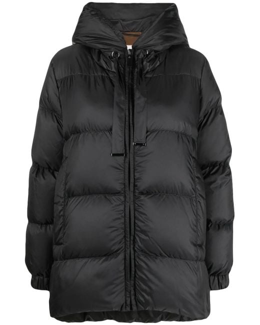 Max Mara Seia Gewatteerde Jas in het Black