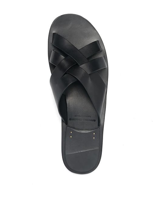 メンズ Officine Creative Kontaire レザー サンダル Black