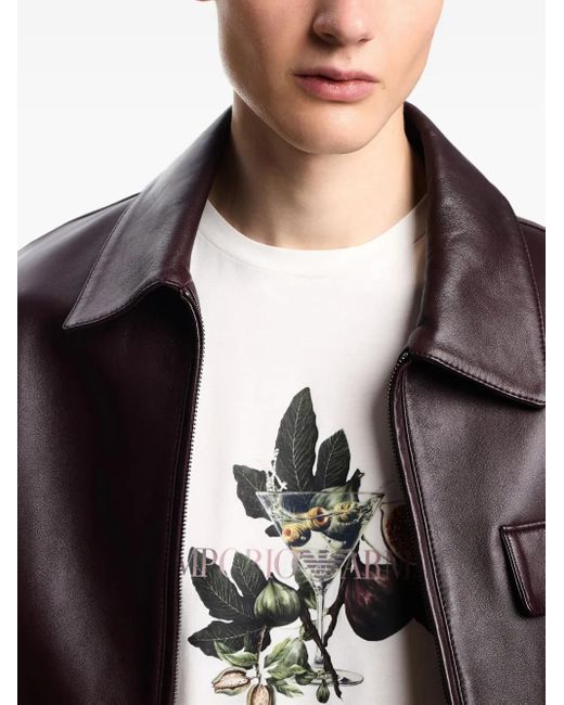 メンズ Emporio Armani プリント Tシャツ White