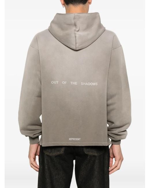 メンズ Represent ロゴ パーカー Gray