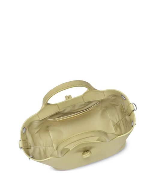 Longchamp Natural Le Roseau S Grained-Leather Tote Bag
