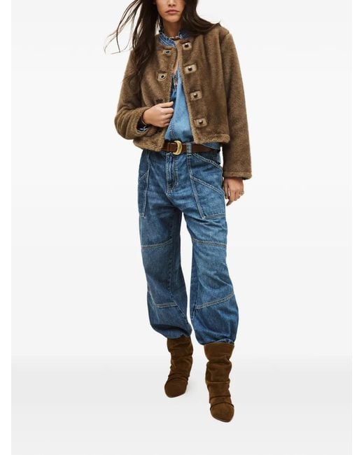 Ba&sh Brown Basil Buttoned Jacket