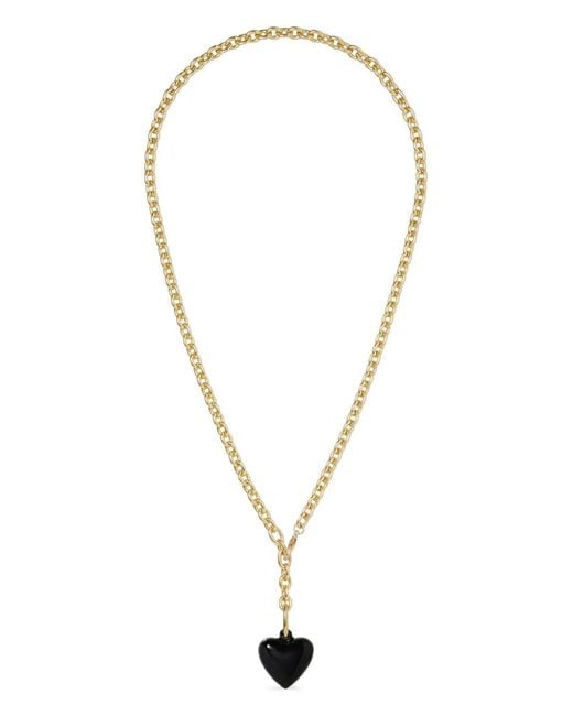 Roxanne Assoulin Black The Mini Puffy Heart Necklace