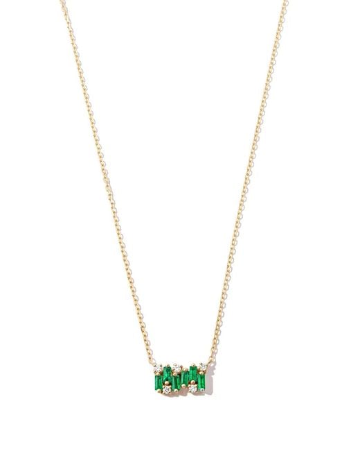 Suzanne Kalan White 18Kt Emerald Necklace