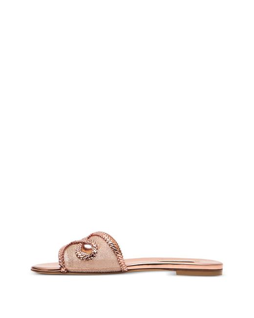 Casadei Pink Ballerina Embellished Sandals
