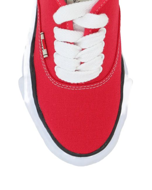 Maison Mihara Yasuhiro Red Baker Cotton Sneakers