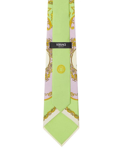 Versace Metallic Printed Silk Tie for men