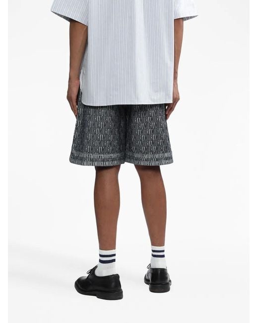 Amiri Gray Washed Jacquard Bb Shorts for men