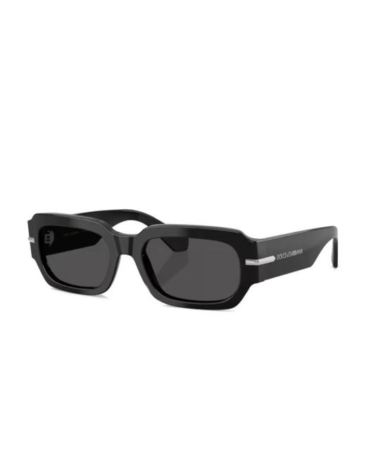 Dolce & Gabbana Black Rectangle-Frame Sunglasses for men