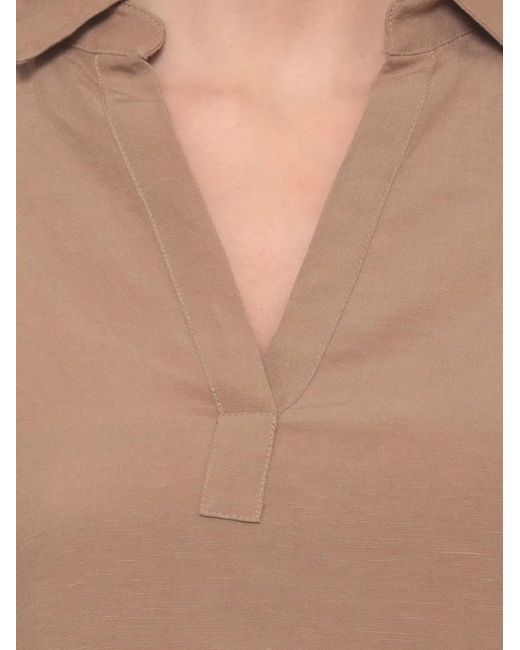 Emme Natural Short-Sleeve V-Neck Shirt