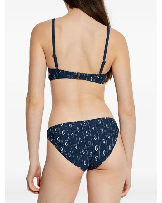 Tory Burch Blue Printed Bikini